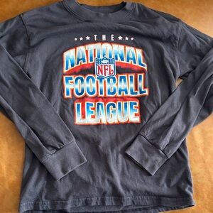 NFL Black Shirt with Red and Blue Logo - AFC & NFC - Long sleeve - Size 11/12